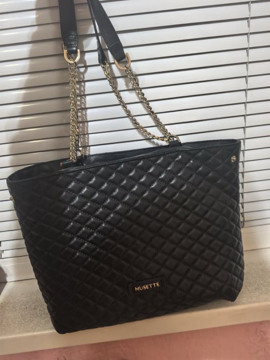 Естествена кожа чанта musette