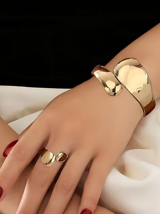 Женский набор комплект бижутерных украшений, аксессуаров кольцо и брас