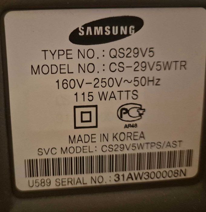 Телевизор Samsung MODEL CS 29V5WTR
