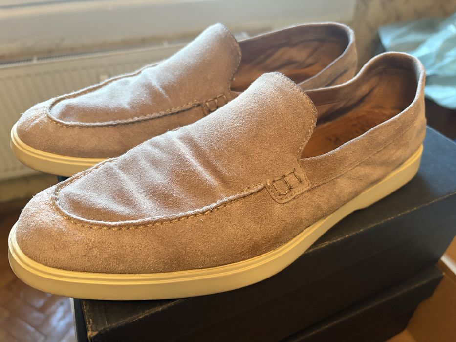 Бежови мокасини Massimo Dutti