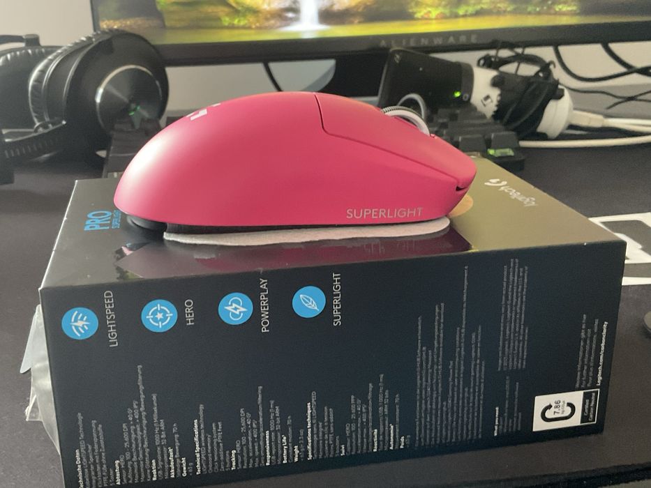Mouse gaming wirless Logitech  Pro x superlight pink ,25 k dpi ,1000hz
