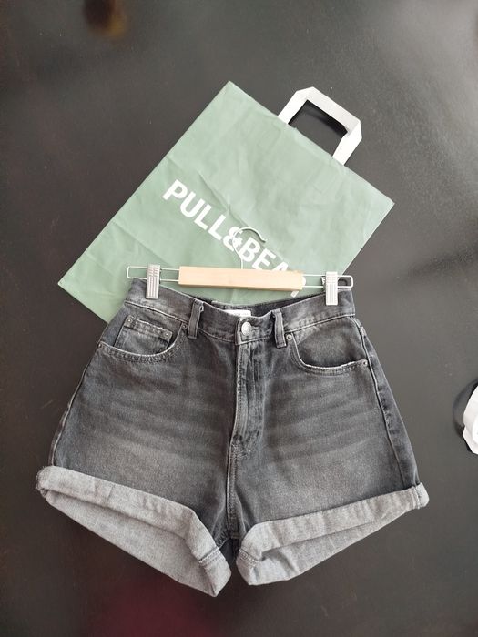 Разпродавам: 2 чифта нови къси дънкови панталонки Pull&Bear,  36, S (2 цвята)