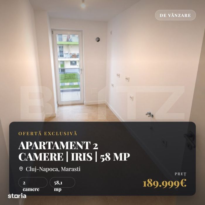 Apartament 2 Camere | Iris | 58 Mp — fotografia 1