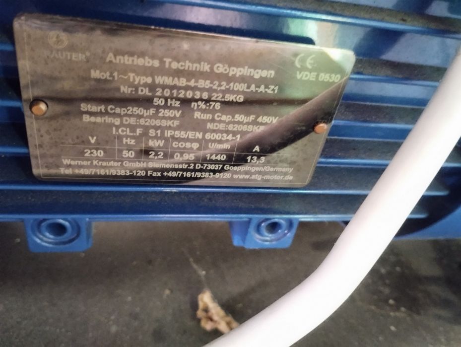 Motoreductor monofazat 2,2kw