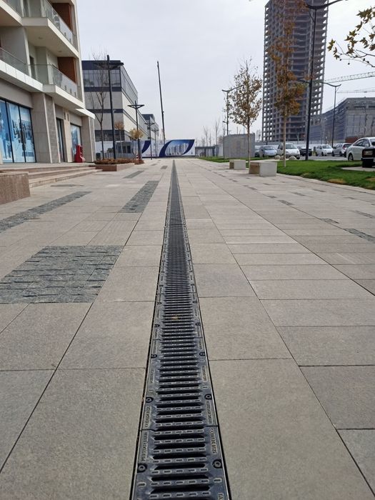 Брусчатка, тратуар плитка ва Топпинг поллар учун дренаж лоток кришка