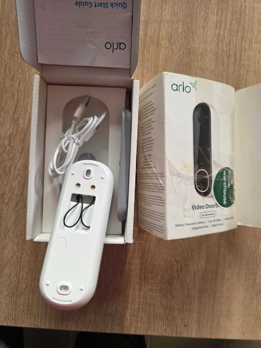 Sonerie video Arlo HD cu cameră wireless, 1080p, sonerie WiFi, senzor de mișcare, audio bidirecțional