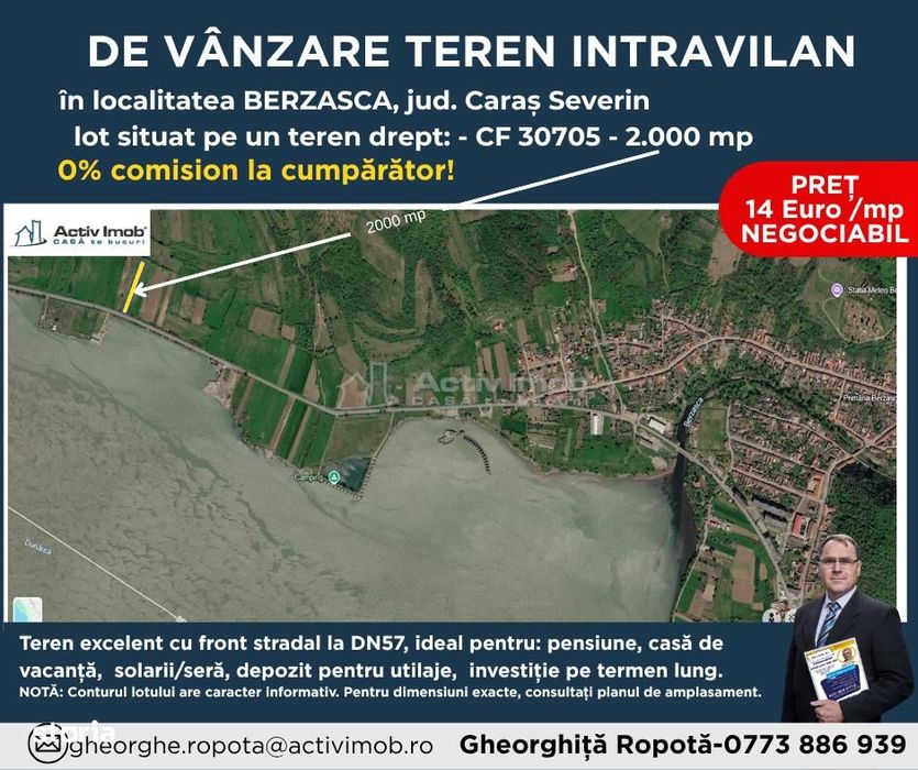 TERENURI Intravilan in Berzasca