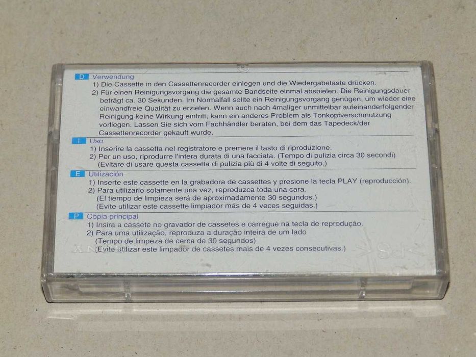 Касета SONY C-1KD за почистване на глави на дек, касетофон