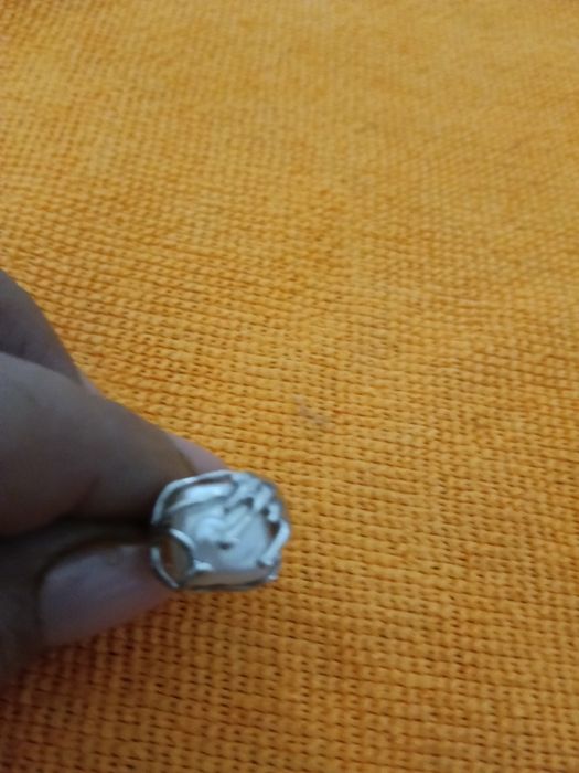 Inel perla baroca reglabil argint marcat