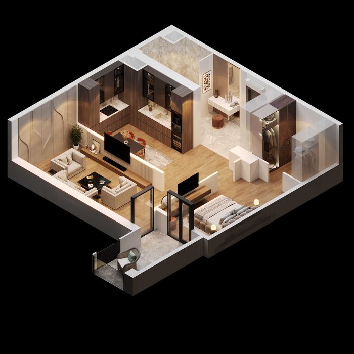 2-комнатная  Эксклюзивная квартира 60,3 м² — индивидуальная рассрочка