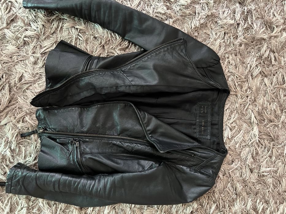 Яке Zara естествена кожа