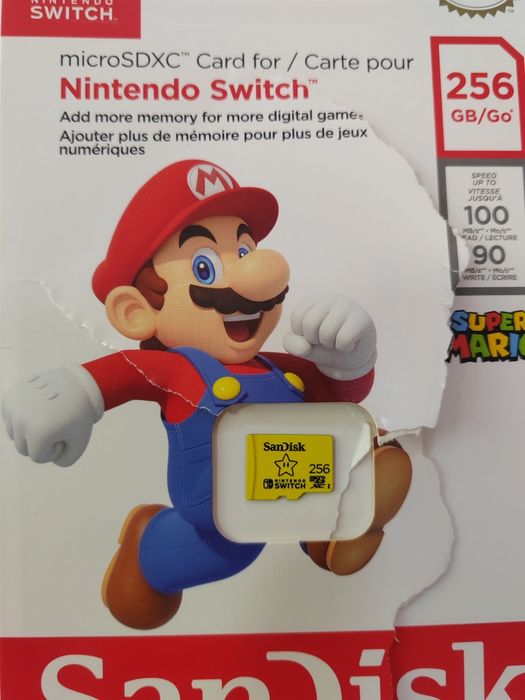 SanDisk micro SDXC pentru Nitendo Switch, 256 GB, U3 CashGen