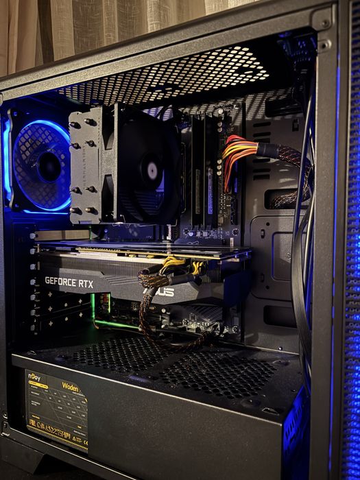 PC Gaming: Ryzen 5 5600 | RTX 2080 8GB | 16GB RAM | SSD 1TB Gen4 | B550 Aorus Elite | Sursă 750W Gold | Carcasă Halo 7 Blue