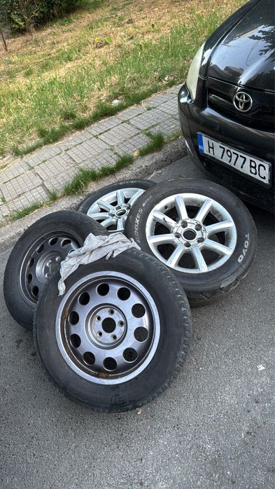 Джанти bbs 5x112 7j с полуслик toyo proxes r888r с телефонни шайби 7jс зимни гуми hankook