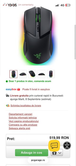 Vand sau Schimb mouse Razer Cobra PRO