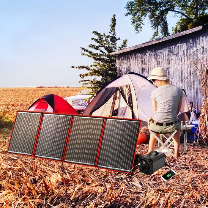 Panou Solar Mono 200W, Pliabil, Flexibil, Portabil, 18V