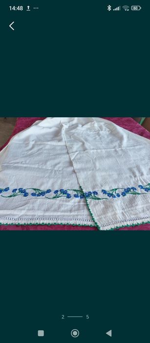 PROSOP/STERGAR țărănesc tradițional,cusut la mâna,pe până țesută
