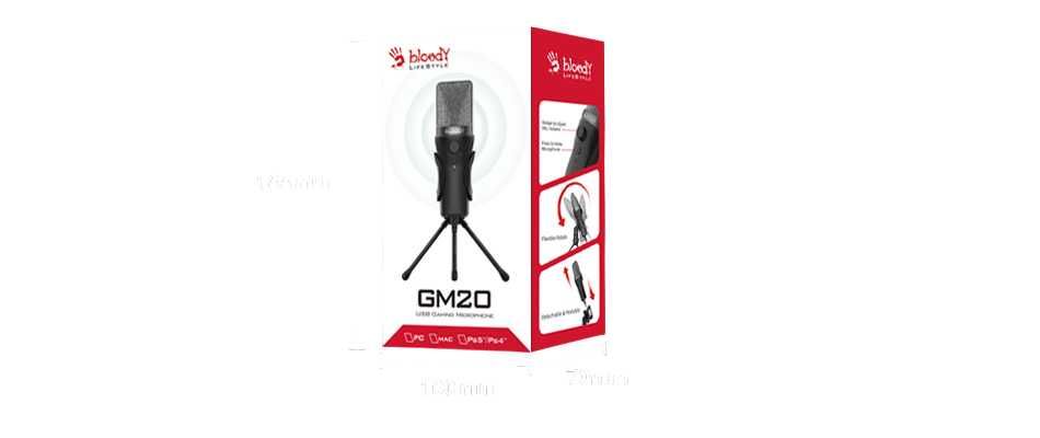 Bloody GM20\30 BLACK Gaming Microhon USB конденсаторный Микрофон **
