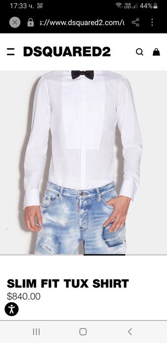 DQUARED2 Cotton Made In Italy Mens / 50 / L НОВО ! ОРИГИНАЛ Мъжка Риза