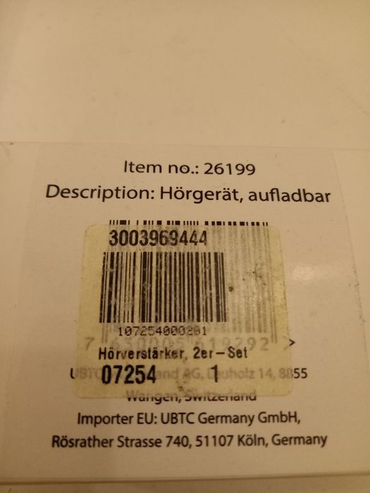 Aparat auditiv reîncărcabil cu USB