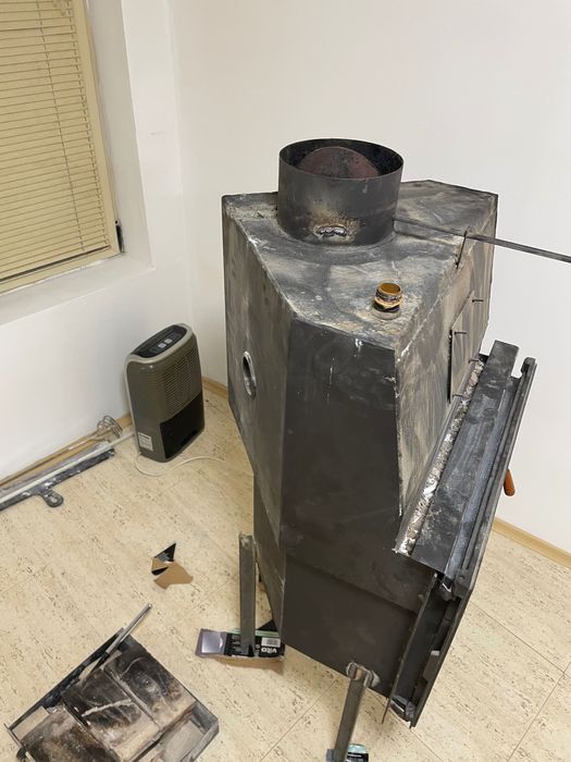 Ъглова камина за вграждане