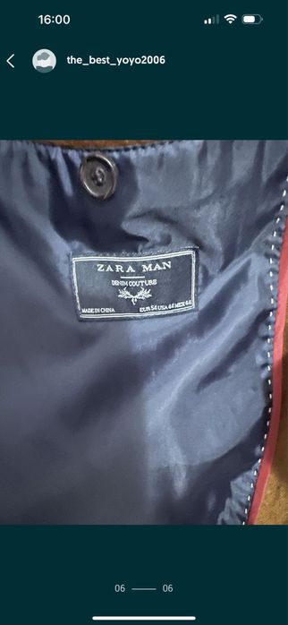 Sacou marca Zara