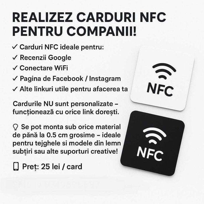 Carduri NFC nepersonalizate