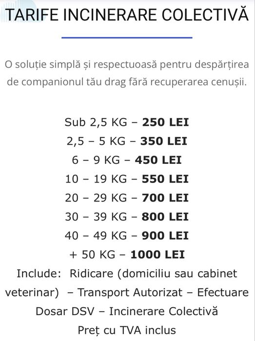 Servicii funerare animale de companie GALATI