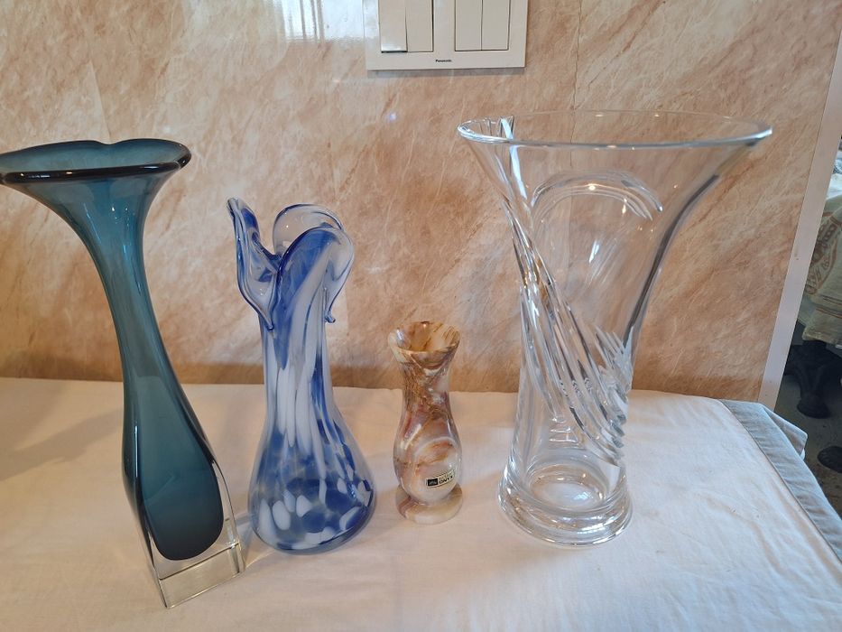 Вази Мурано кристал оникс