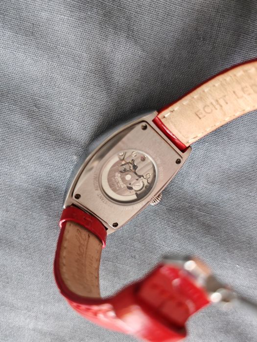 Ceas de dama automatic Ingersoll Open Heart rosu