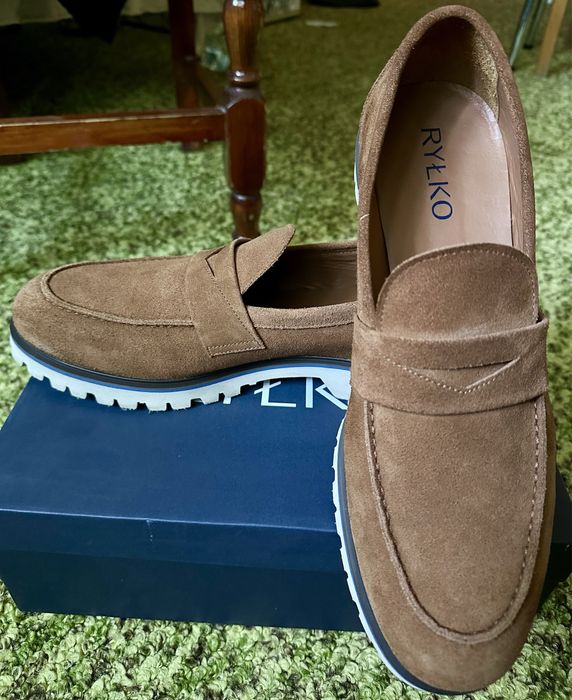 44 RYLKO ЧИСТО НОВИ мъжки велурени мокасини/ лоуфъри(nike)