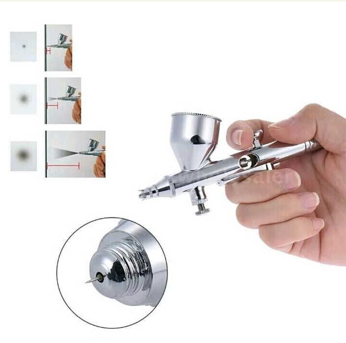 Аерограф двойнодействащ профи комплект