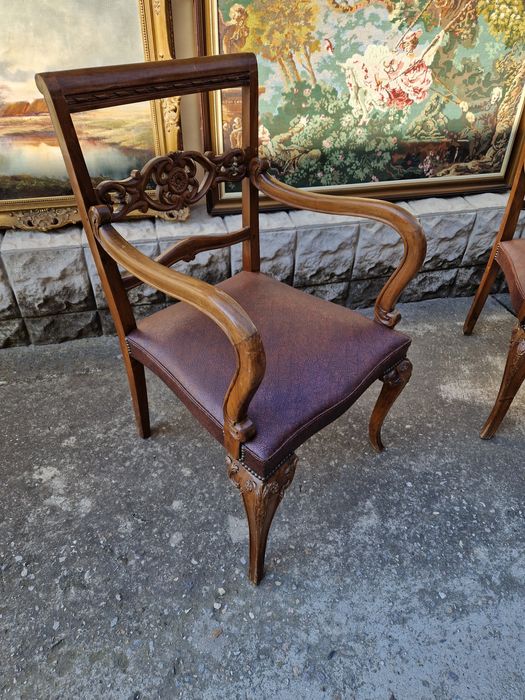 Чифт страхотни антикварни столове кресла в стил Луй 15
