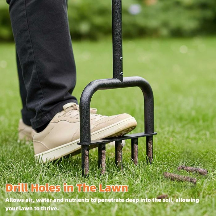 Aerator gazon 5 tije, aerare pamant, 93cm