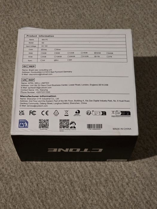 MiniPC CTONE Matrix M2  Intel Core  i9 13900HK   32GB RAM   1TB SSD  Nou/Sigilat