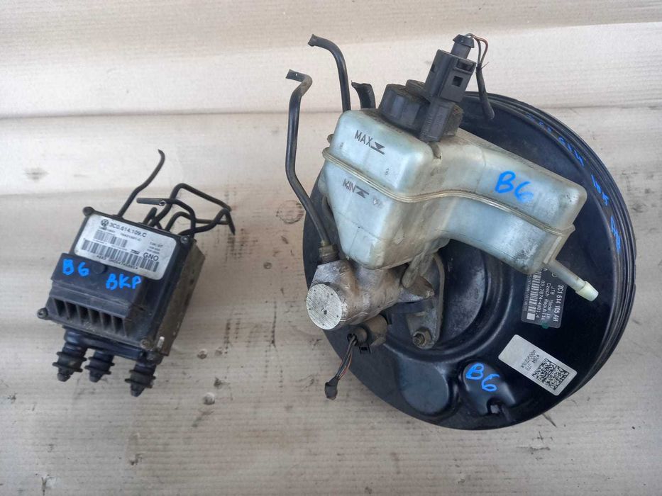 Vw Passat B6, tulumba servo frana cu pompa si vas, unitate ABS,