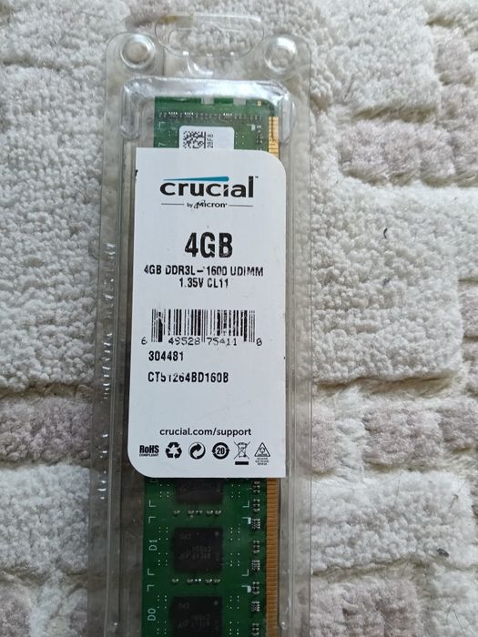 RAM Memorii 4 GB DDR3 Crucial plus 1GB HP DDR3