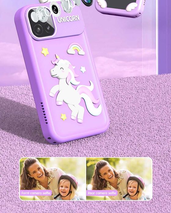 Детски смартфон с калъф с динозавър, 2.8" / PROMO