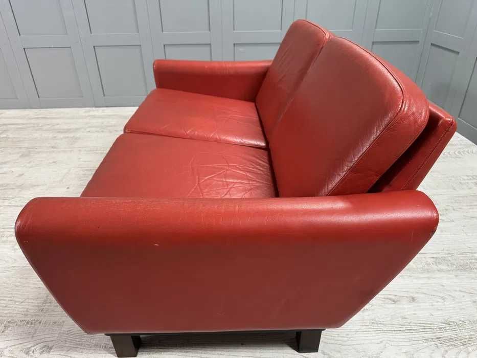 Датски диван 2-ка естествена кожа Д1079-Д