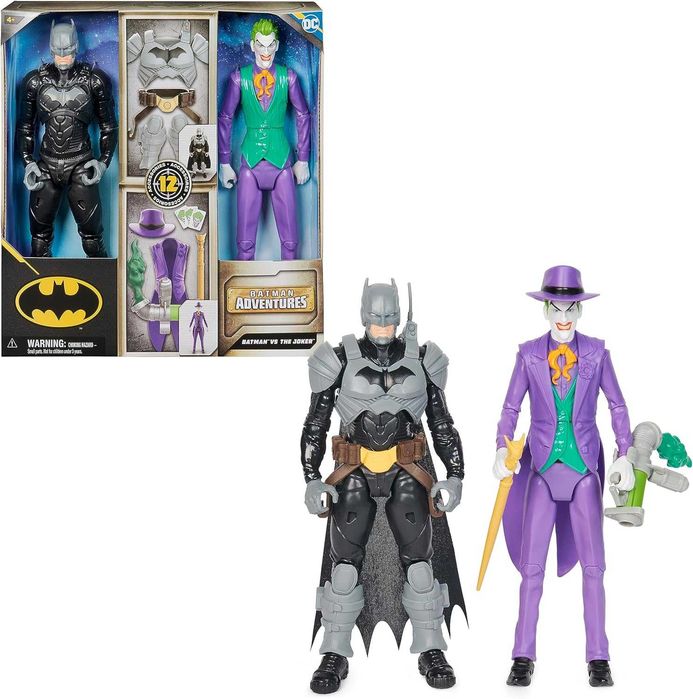 Комплект фигури Батман и Джокера DC Batman Приключенска битка 30 cm с аксесоари