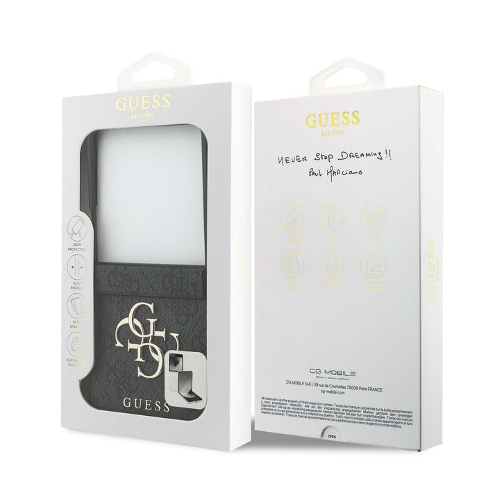 Калъф Guess Leather PU 4G Metal Logo за Galaxy Z Flip 7,GUHCZF74GMGGR