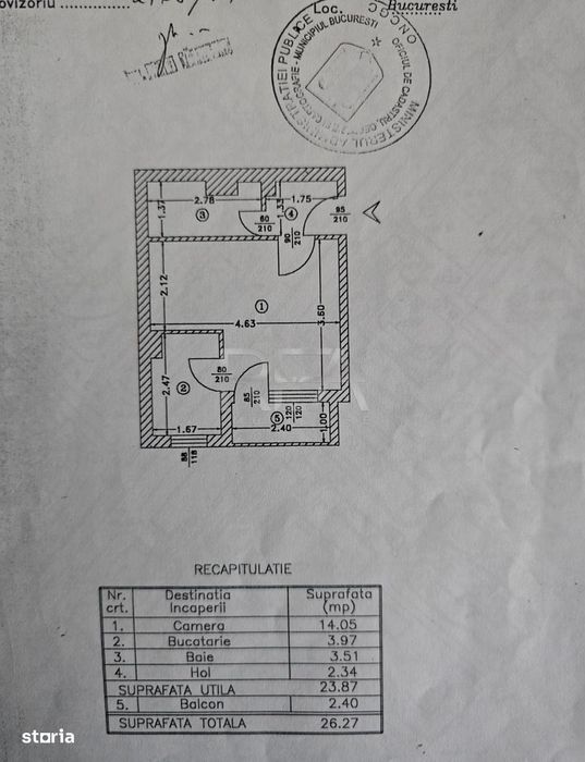 Garsoniera-Renovata complet- Bloc Mixt-Rahova