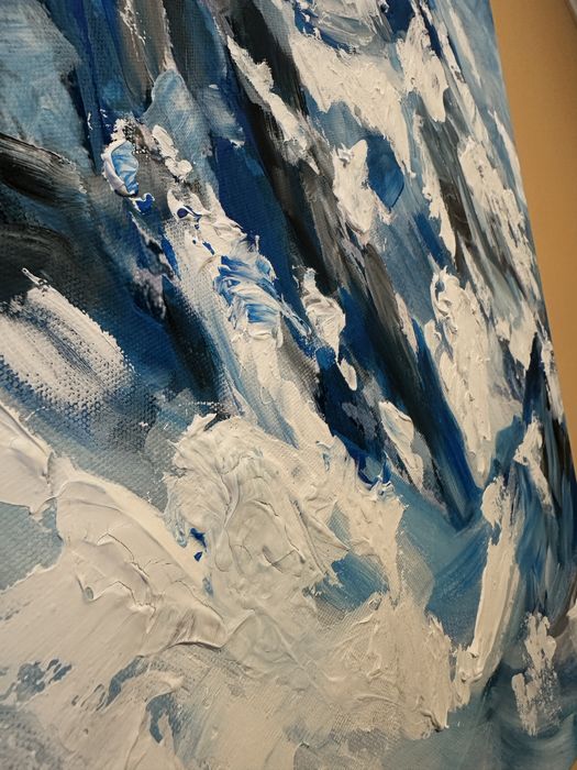 Vand tablou in stil mixed-media