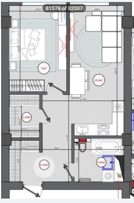 2-комн. квартира, 64 м², Яккасарайский район