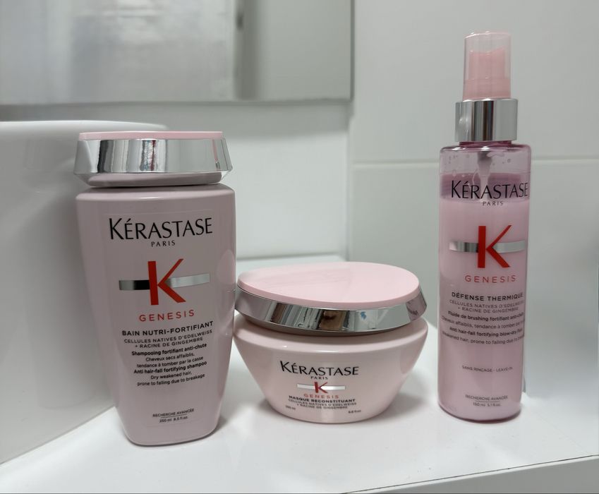Set Kerastase Genesis - cantitate masca 85%,  ser termo-protector 80%, sampon 25%