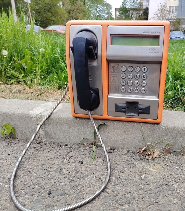 Telefon public cartela Romtelecom cu cheita deschidere