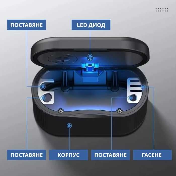 Пепелник за кола, LED, от алуминиева сплав