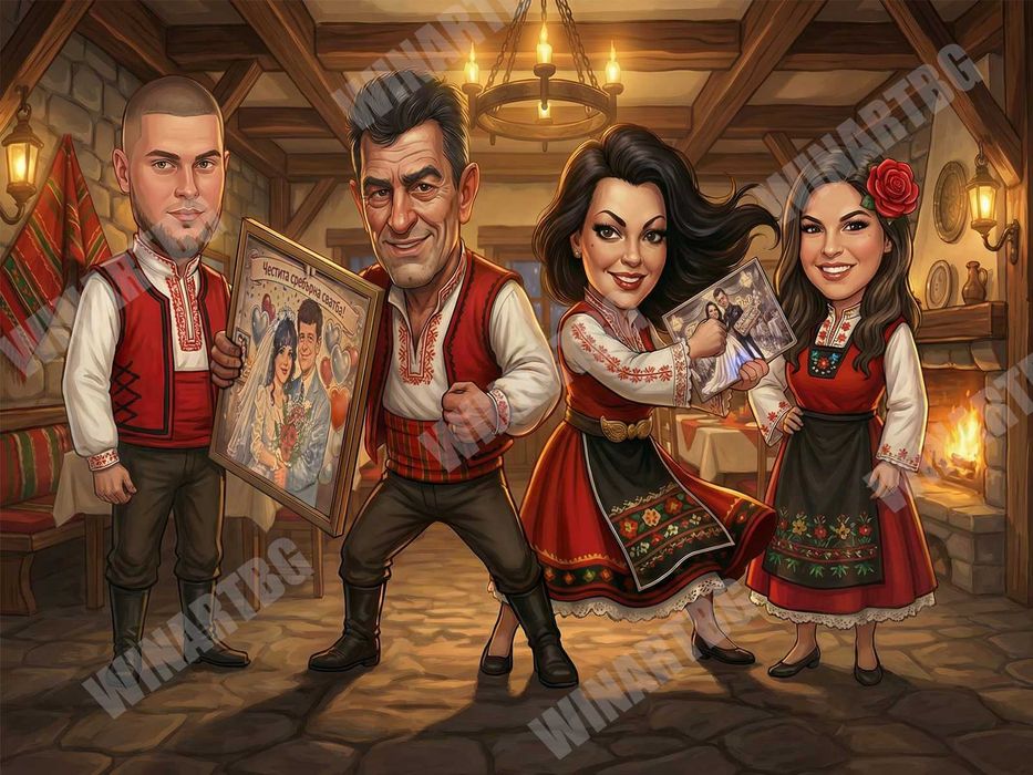 Карикатури за всеки повод - Персонализирани, Дигитални, в Рамка