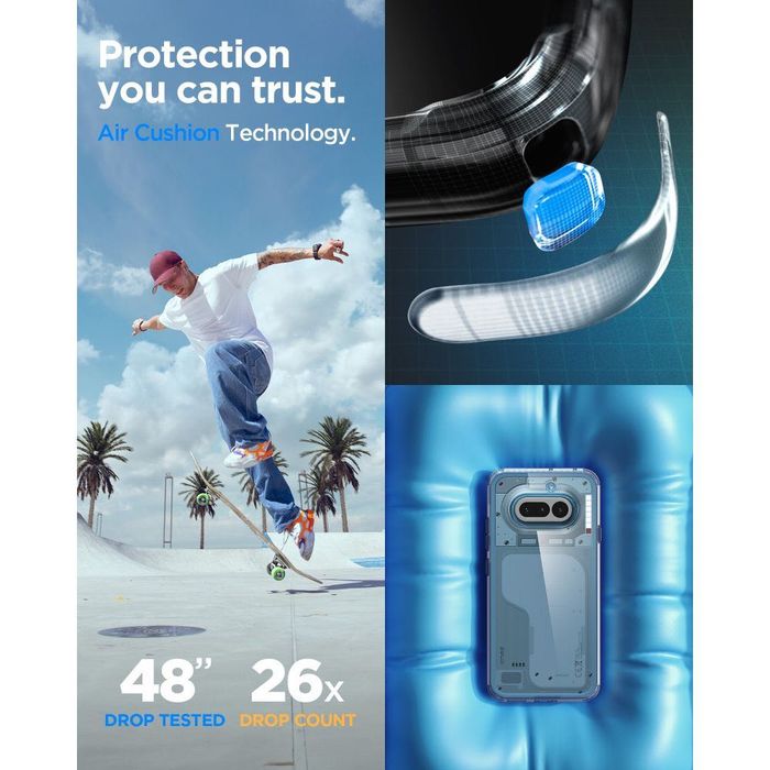 Прозрачен Кейс Spigen Ultra Hybrid за Nothing Phone 4a – Crystal Clear