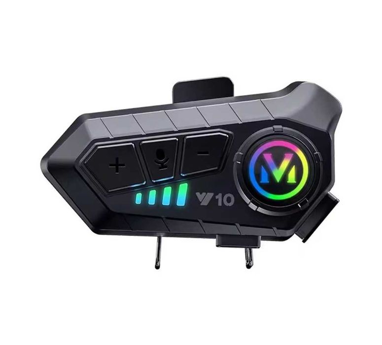 Sistem Bluetooth Casca Moto HandsFree Bluetooth 5.3, reducere a zgomotului, control vocal, raza actiune 20 m, USB-C, IPX6 , 85 × 35 mm, negru